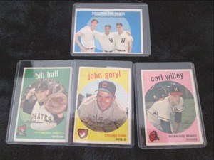lot 36 image: (4) 1959 Topps Baseball Cards