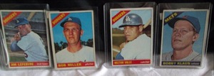 lot 68 image: (4) 1966 Topps Baseball Cards