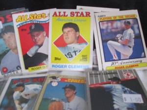 lot 76 image: (45) Roger Clemens Cards
