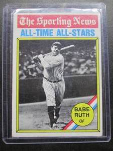 lot 129 image: 1976 Topps Babe Ruth Card