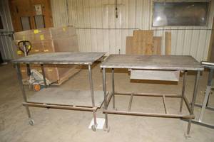 Lot of 2 Metal Carts