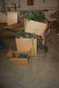 Pallet of Christmas Decorations