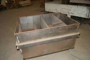 Large Metal Cleaning Cart on Wheels