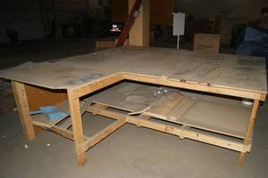 Large Wooden Work Table
