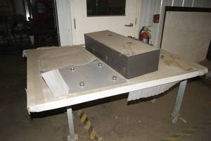 Table on Wheels and Contents