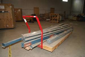 Lot of Pallet Racking Parts and Large Cart