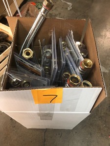 Lot of assorted Stainless Steel Wire Braided Flexible Plumbing Hoses from New to very good condition