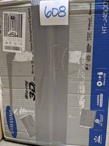 lot 608 image: Samsung 500-Watt 5.1-Channel 3D Blu-ray Home Theater Sound System with Ethernet and Bluetooth - HT-J4500