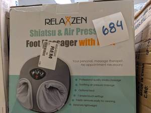lot 684 image: Comfort Products Relaxzen Air Pressure and Shiatsu Kneading Foot Massager