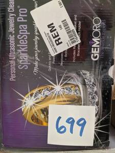 lot 699 image: GemOro SparkleSpa Pro Ultrasonic Jewelry Cleaner - Black