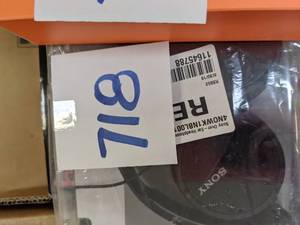 lot 718 image: Sony Over-Ear Wired Headphones with Microphone - MDRZX110AP