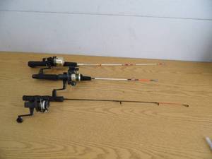 Lot of 3 Ice Fishing Poles