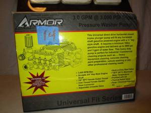 lot 14 image: Armor Pressure Washer Pump