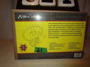 lot 21 image: Armor Pressure Washer Pump - Vertical