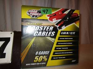 lot 47 image: Road Power 12 ft Booster Cables