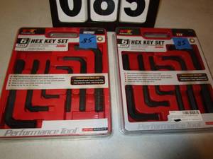 lot 85 image: Performance Tools 6 pc Jumbo Hex Key Sets