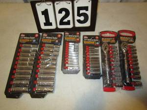 lot 125 image: Assorted Socket Sets - qty 6