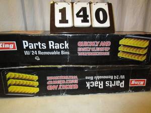 lot 140 image: Parts Rack with Removable Bins