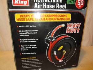 lot 153 image: Retractable Hose Reel w50 ft Air Hose