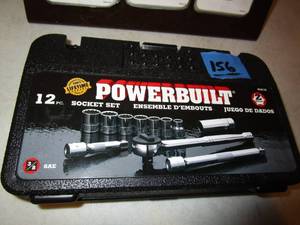 lot 156 image: Powerbuilt 12 Pc Socket Set