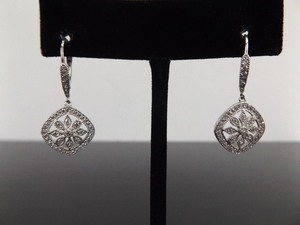 .925 Sterling Silver Crystal Hook Clasp Earrings