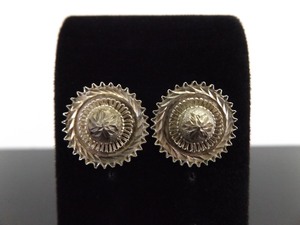 .925 Sterling Silver Etched Disc Post Earrings