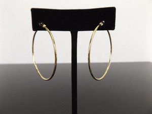 .925 Sterling Silver&nbspHinged Post Clasp Vermeil Hoop Earrings