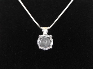 .925 Sterling Silver Crystal Pendant Necklace