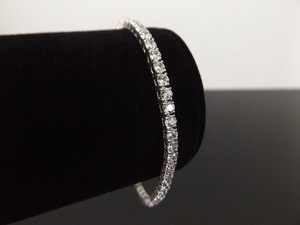 .925 Sterling Silver Crystal Bracelet