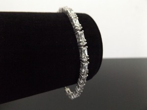 .925 Sterling Silver Crystal Bracelet