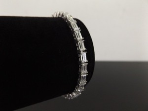 .925 Sterling Silver Crystal Bracelet