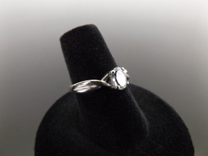 .925 Sterling Silver Oval Cut Light Topaz Ring Size 7.75