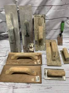 Lot of Cement Tools, Wood Floats