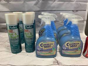 4 Bottles Ant & Roach Killer 6 Bottles Caribbean Mist (like fabreeze)