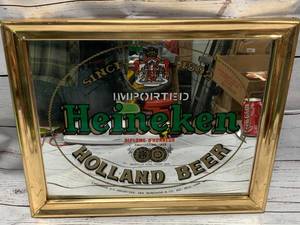 Vintage Heineken Beer Mirror