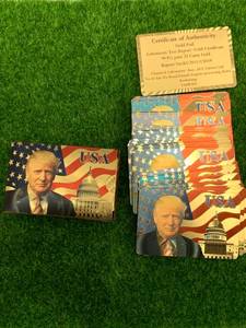 Donald Trump 24K Gold Certified Plated Playing Cards