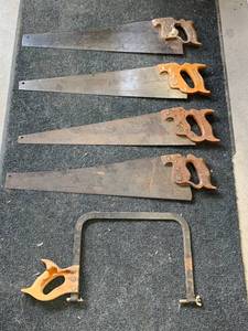 Lot of 5 Vintage Saws