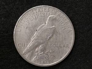 lot 65 image: 1922 D Peace Silver Dollar...