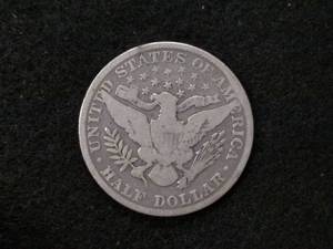lot 97 image: 1902 Barber Silver Half Dollar...