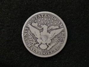 lot 105 image: 1908 O Barber Silver Half Dollar...