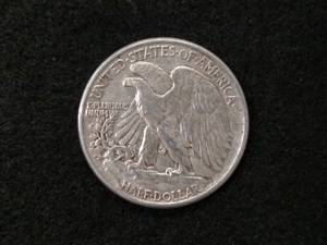 lot 140 image: 1945 Walking Liberty Silver Half Do...