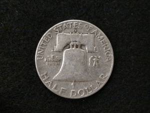 lot 150 image: 1952 D Franklin Silver Half Dollar...