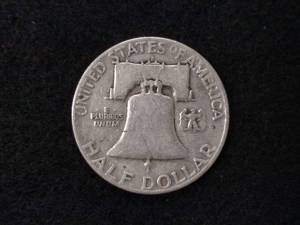 lot 152 image: 1953 D Franklin Silver Half Dollar...