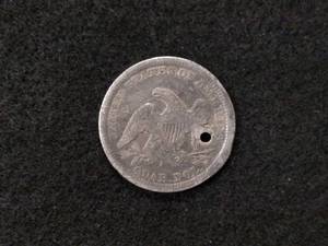 lot 168 image: 1857 Seated Liberty Silver Quarter...