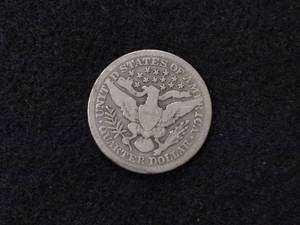 lot 172 image: 1908 Barber Silver Quarter...