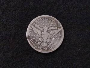 lot 174 image: 1909 D Barber Silver Quarter...