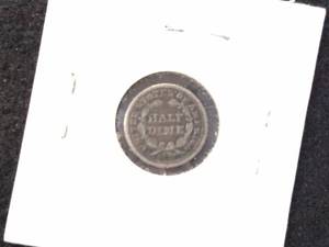 lot 191 image: 1853 Arrows Seaded Liberty Silver H...