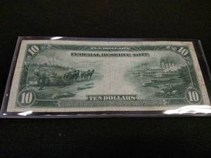 lot 214 image: 1914 Large Size Ten Dollar Federal ...