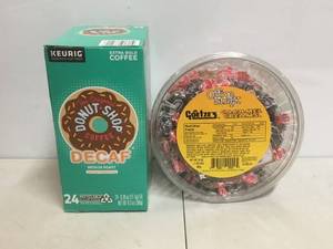 Decaf K-Cups and Caramel Candies