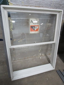 lot 614 image: ANDERSEN PERMA-SHIELD DOUBLE HUNG WINDOW, 38 x 49. MISSING BOTTOM.